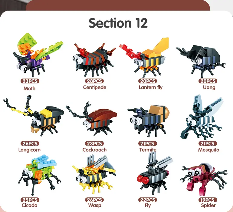Insect Set Building Bricks For Kids Creative Playing · TV10586 · detail image 2 of 7