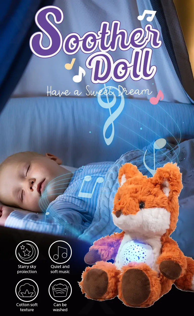 Music Soothes Plush Toy Within Starry Projection, White Noise, Music Loop, Voice IC Detachable For Cleaning · TV10593 · detail image 1 of 8