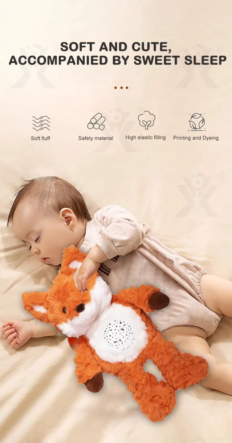 Music Soothes Plush Toy Within Starry Projection, White Noise, Music Loop, Voice IC Detachable For Cleaning · TV10593 · detail image 2 of 8