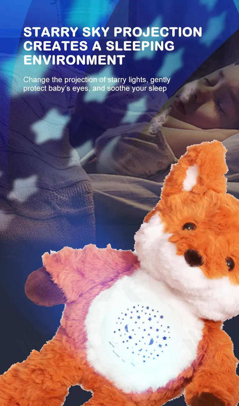 Music Soothes Plush Toy Within Starry Projection, White Noise, Music Loop, Voice IC Detachable For Cleaning · TV10593 · detail image 4 of 8