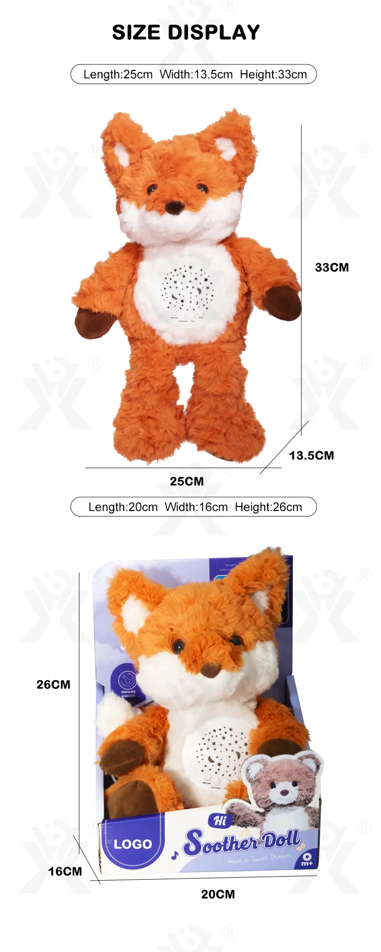 Music Soothes Plush Toy Within Starry Projection, White Noise, Music Loop, Voice IC Detachable For Cleaning · TV10593 · detail image 8 of 8