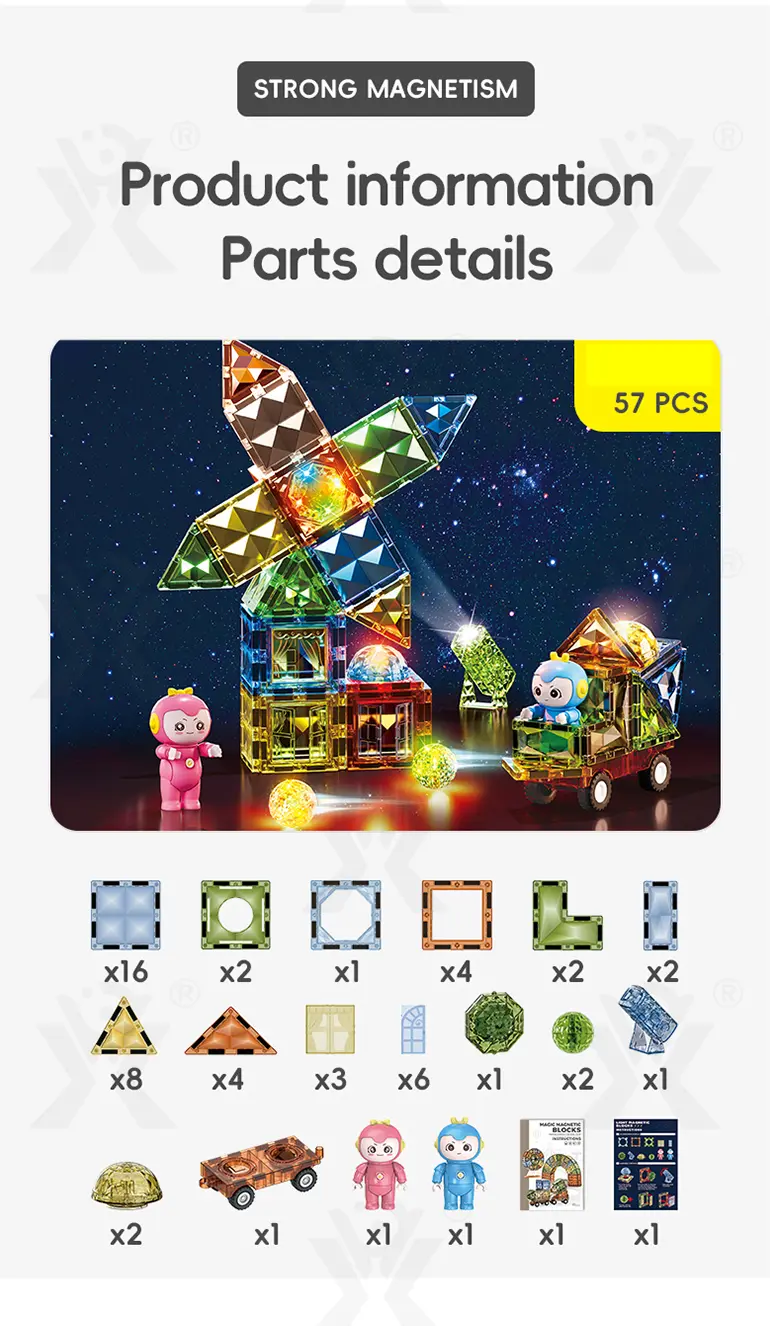 Glowing Magnetic Brick Toy · TV10575 · detail image 13 of 15