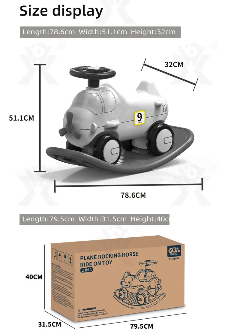 2-in-1 Rocking Horse & Scooter Toy, 3 Years and Up · TV10572 · detail image 12 of 12