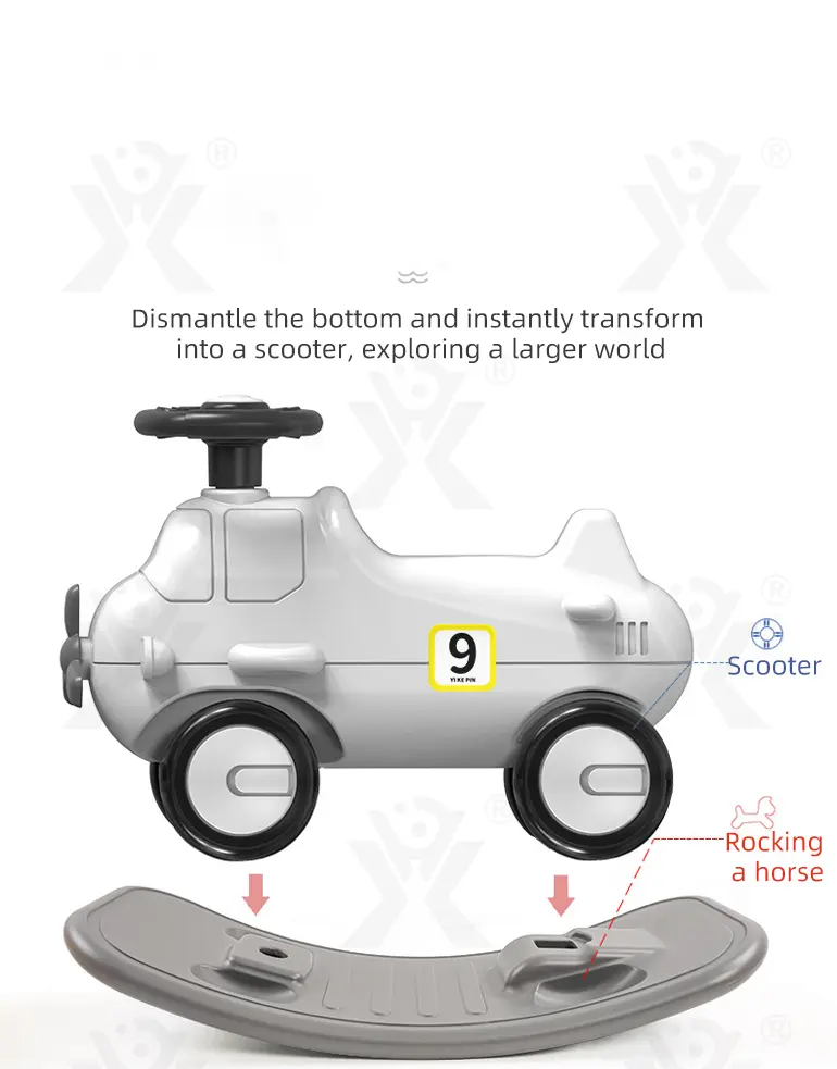 2-in-1 Rocking Horse & Scooter Toy, 3 Years and Up · TV10572 · detail image 2 of 12