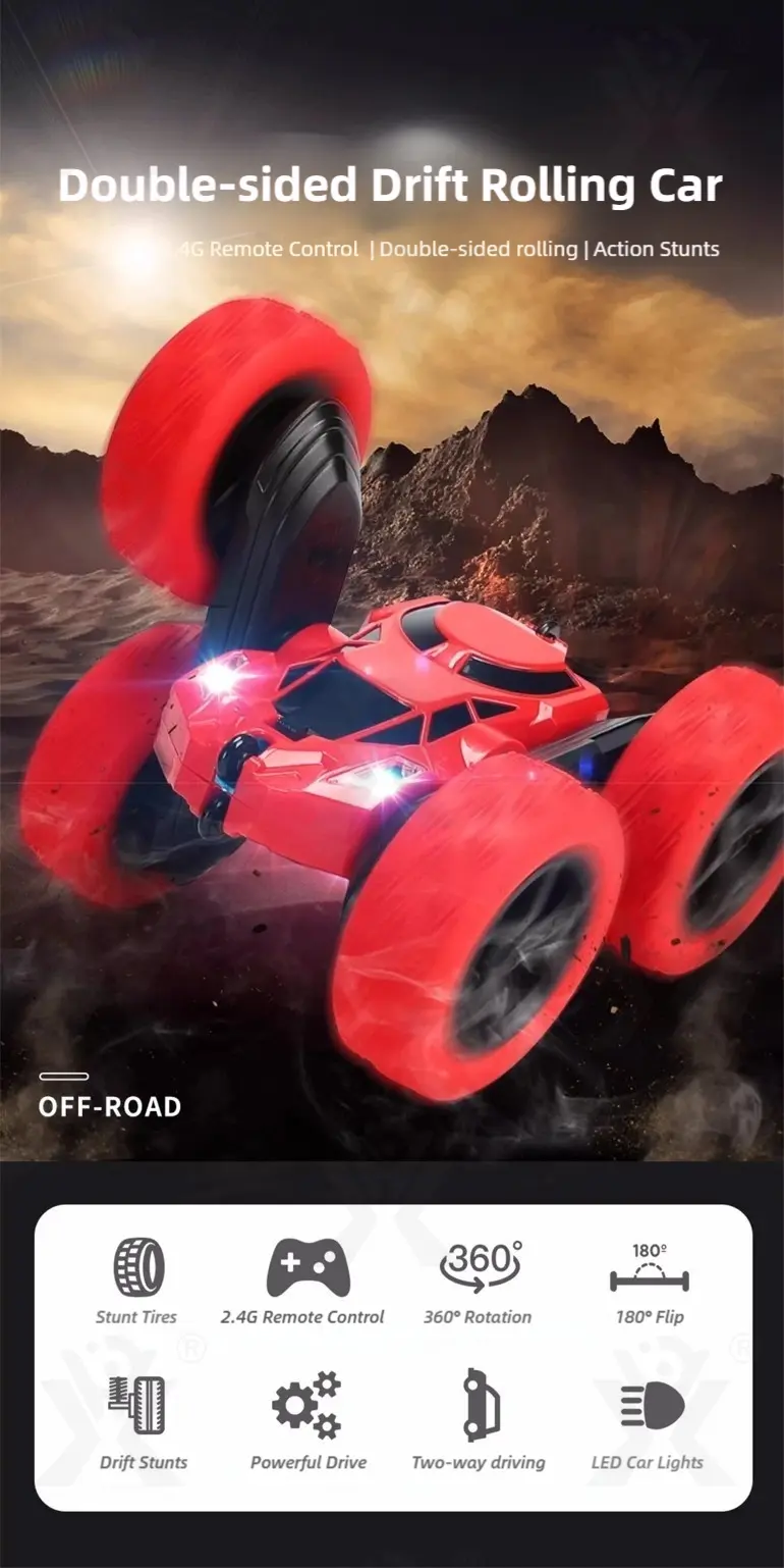 2.4G RC Doppelseitiges Stunt-Auto - Spielzeug , RC Spielzeug·TV10597·Detailaufnahme 1 von 16