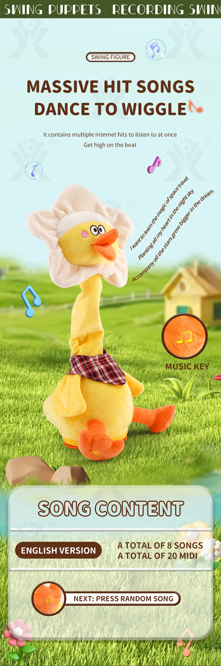 Swinging Cute Duck Toy · TV10571 · detail image 5 of 11