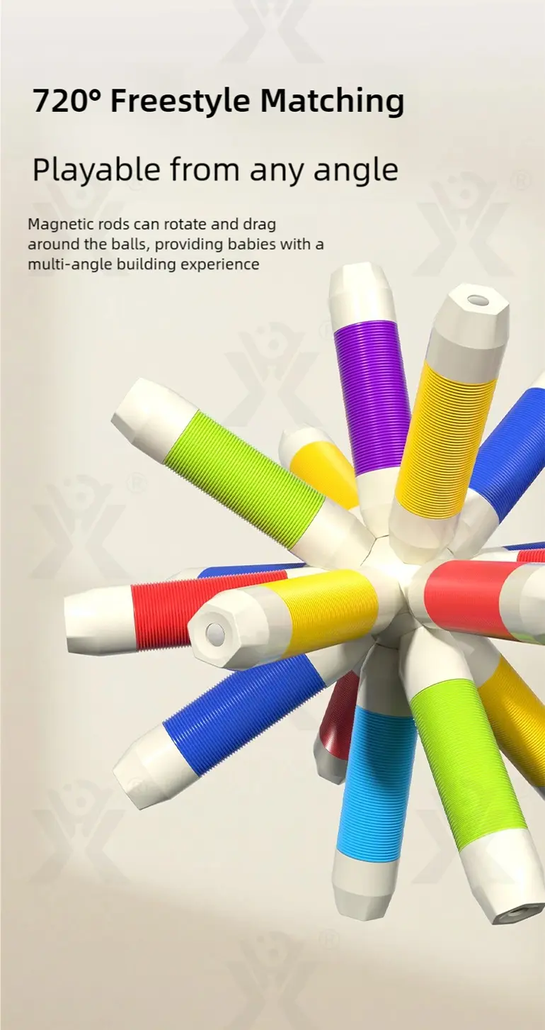 Telescopic Magnetic Rod Toys, 720° Rotation, 2D/3D Buildings Available · TV10594 · detail image 2 of 10