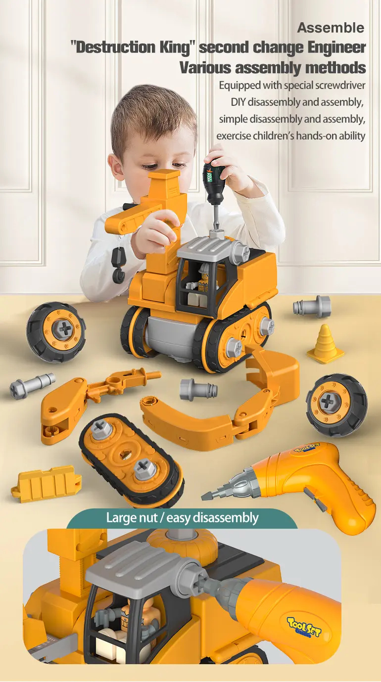 3-in-1 Raupenbagger Spielzeug, Ingenieurfahrzeug·TV10585·Detailaufnahme 2 von 7