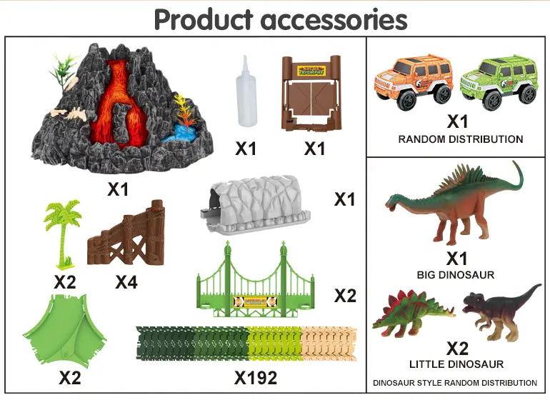 Volcano Dinosaur Track Toy, Spray and Light · TV10582 · detail image 2 of 7