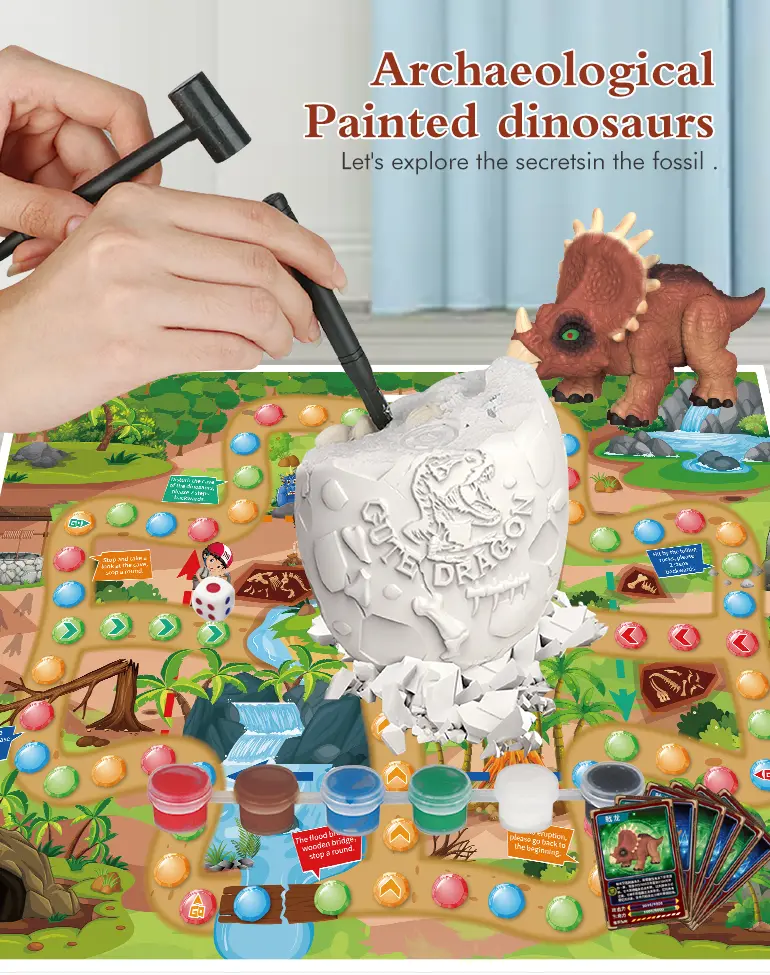 2-in-1 Painted Dinosaur Toy, Dig & Model Kit · TV10581 · detail image 1 of 7