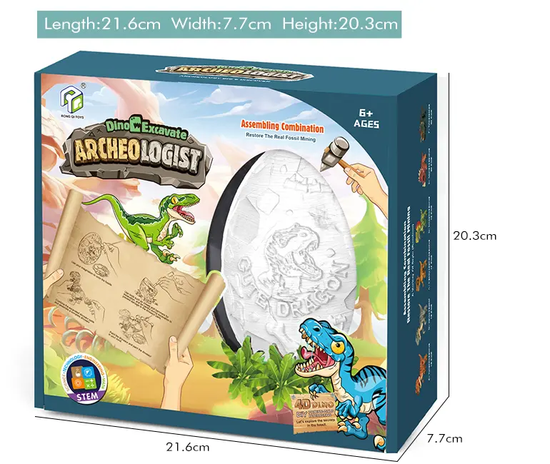 2-in-1 Painted Dinosaur Toy, Dig & Model Kit · TV10581 · detail image 7 of 7