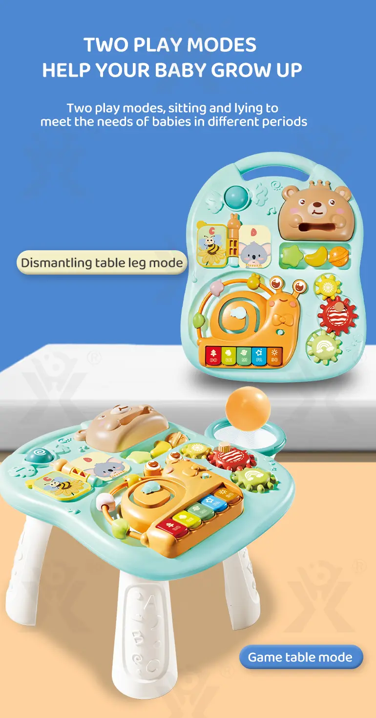 2-in-1 Baby Gaming Table Toy, 8 Activities, Sounds and Lights · TV10578 · detail image 4 of 8