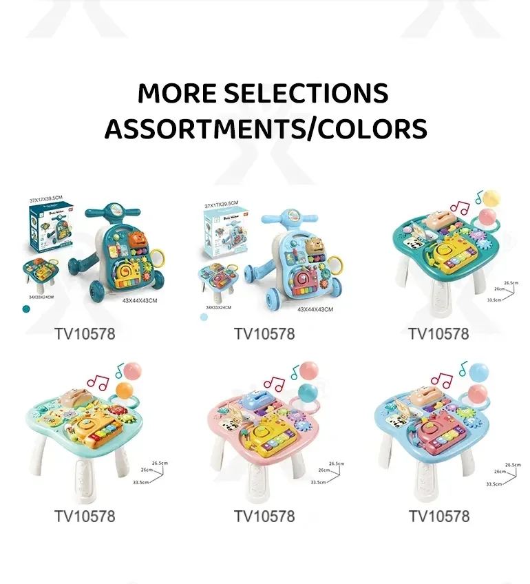 2-in-1 Baby Gaming Table Toy, 8 Activities, Sounds and Lights · TV10578 · detail image 7 of 8