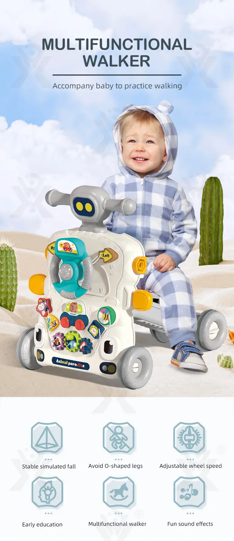 Multifunctional Baby Walker Supplier, 5-in-1, Baby Toy · TV10574 · detail image 1 of 8