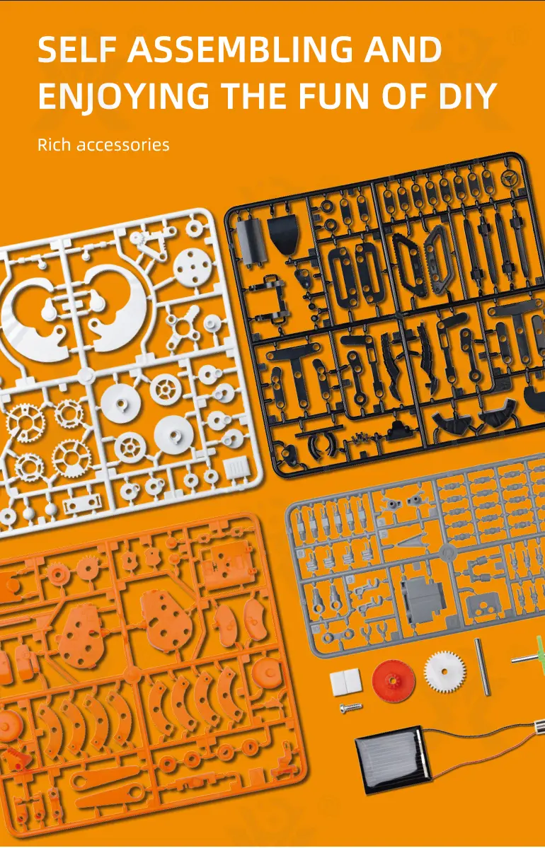 7-in-1 Solar Robot Toy, Solar Powered, Transform to Different Shapes, DIY Play · TV10591 · detail image 4 of 6