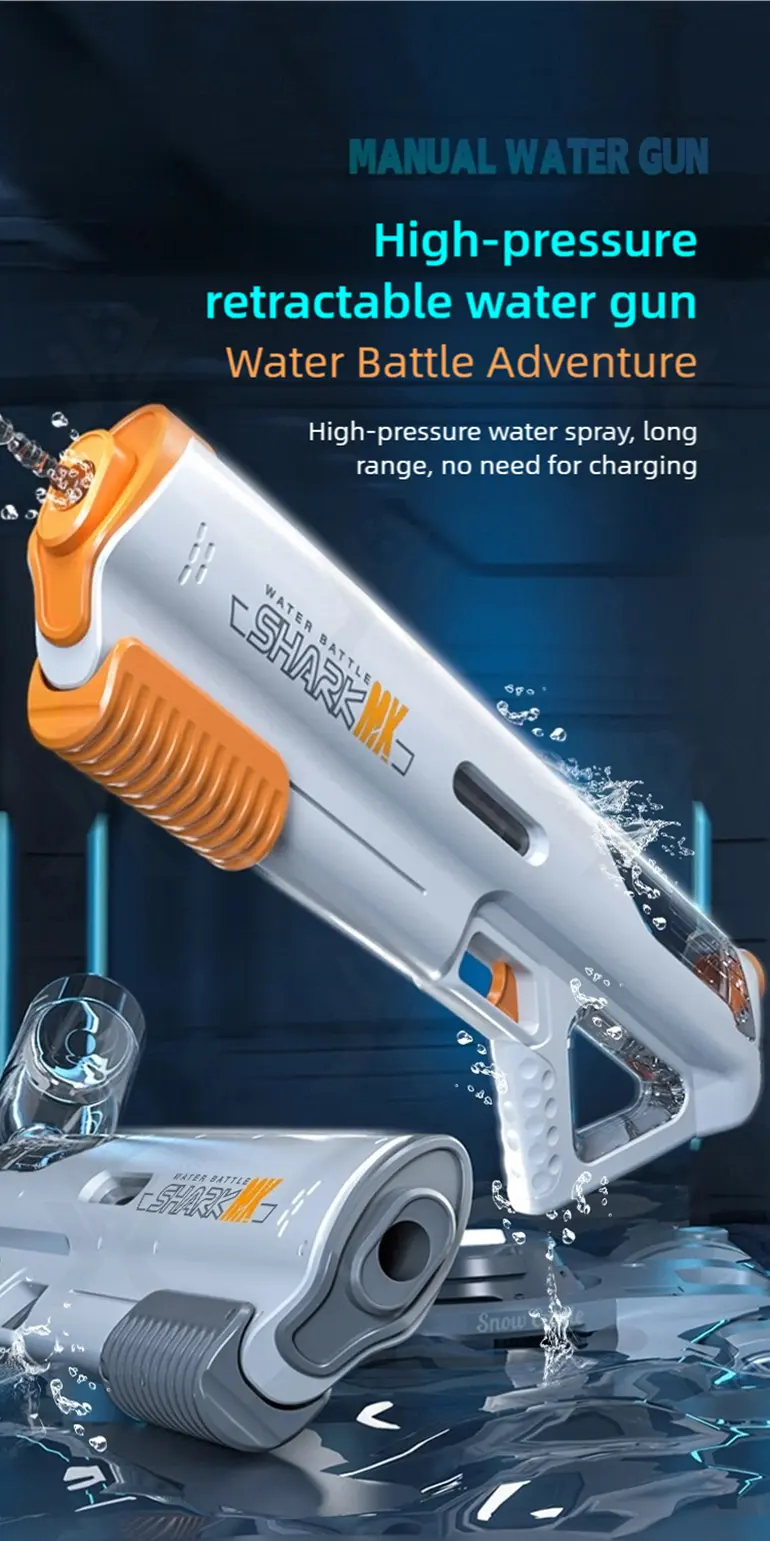 High-pressure Water Gun With Futuristic Space Appearance, 11M Range, Leak-Proof, Water Bottle Compliment · TV10595 · detail image 1 of 12