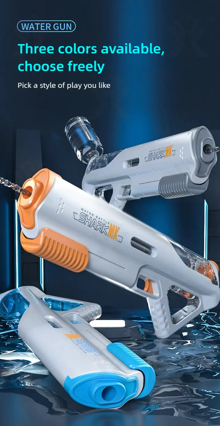 High-pressure Water Gun With Futuristic Space Appearance, 11M Range, Leak-Proof, Water Bottle Compliment · TV10595 · detail image 10 of 12
