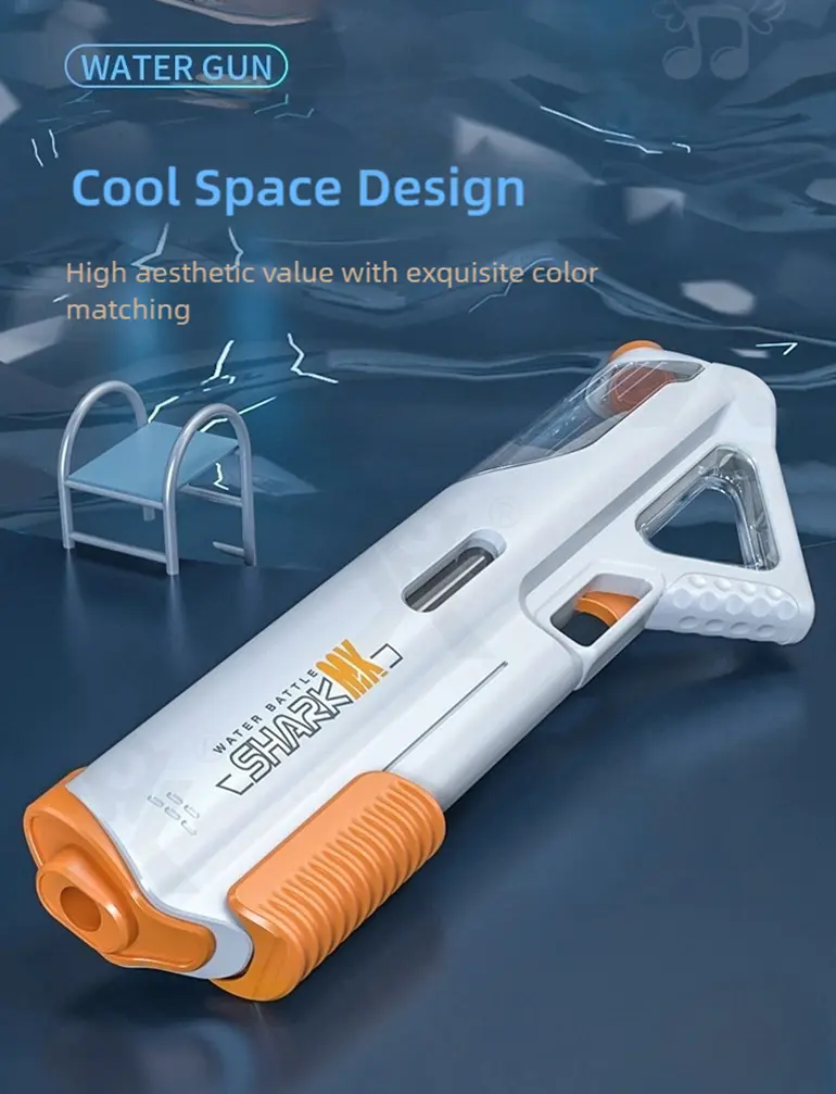 High-pressure Water Gun With Futuristic Space Appearance, 11M Range, Leak-Proof, Water Bottle Compliment · TV10595 · detail image 3 of 12