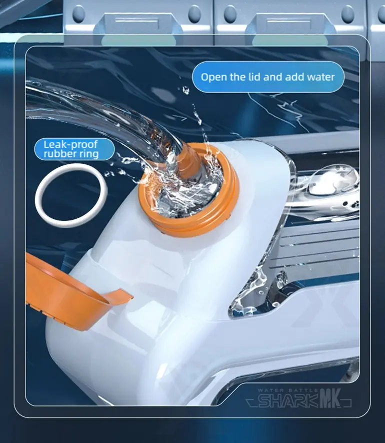 High-pressure Water Gun With Futuristic Space Appearance, 11M Range, Leak-Proof, Water Bottle Compliment · TV10595 · detail image 9 of 12