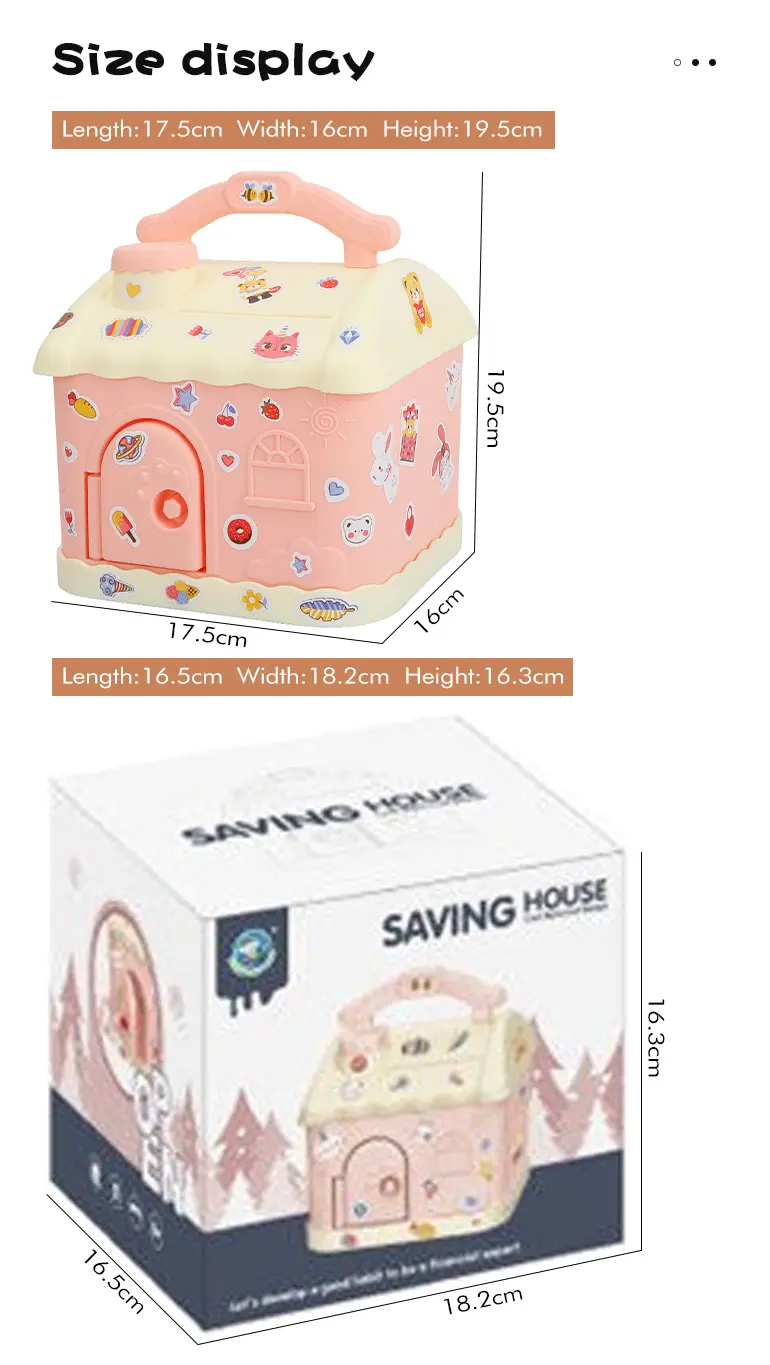 Treasure House Piggy Bank, Portable · TV10565 · detail image 6 of 6