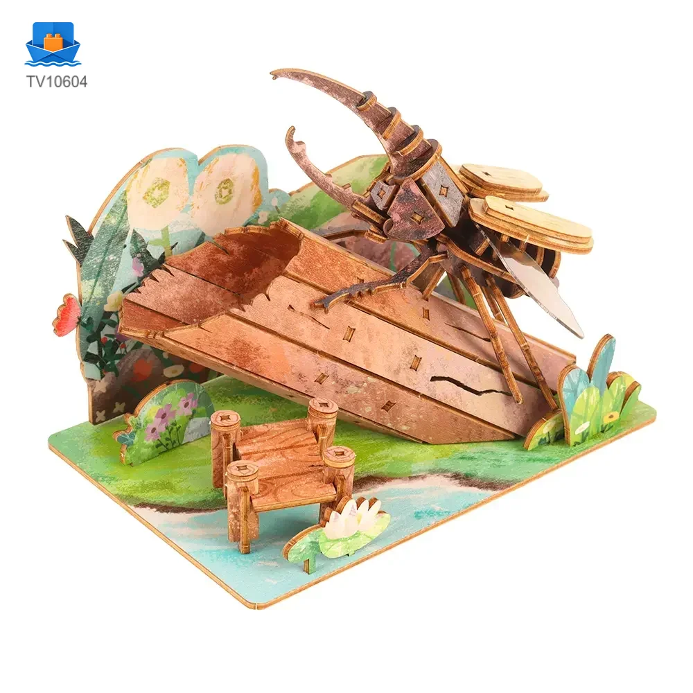 3D Insect Wooden Puzzle Supplier, STEM Toy– Improves Creativity and Fine Motor Skills · TV10604 · product photo 1 of 5