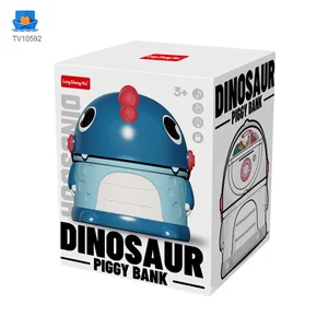 Dinosaur Piggy Bank, Transparent Deposit Box With a Wish Book, ABS Material · TV10592 · product photo 4 of 7
