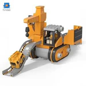 3-in-1 Track Excavator Toy, Engineering Vehicle