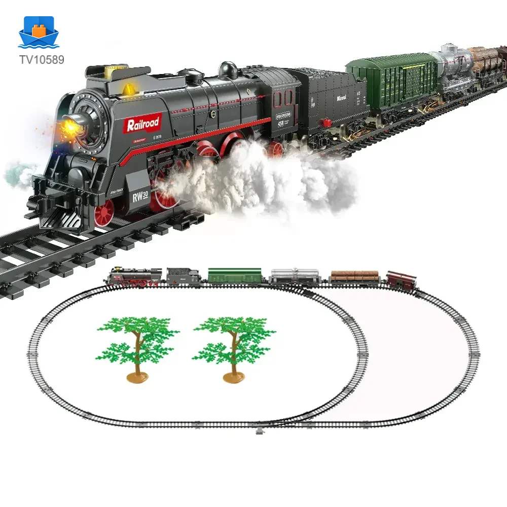 Retro Electric Train Toy, Steam Spray Effect · TV10589 · product photo 1 of 6