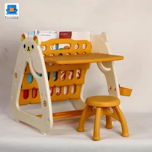 3-in-1 mesa de estudio para niños, escritorio, tablero de dibujo y estantería·TV10568·foto del producto 3 de 7