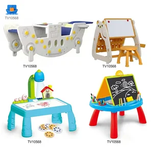 3-in-1 mesa de estudio para niños, escritorio, tablero de dibujo y estantería·TV10568·foto del producto 7 de 7