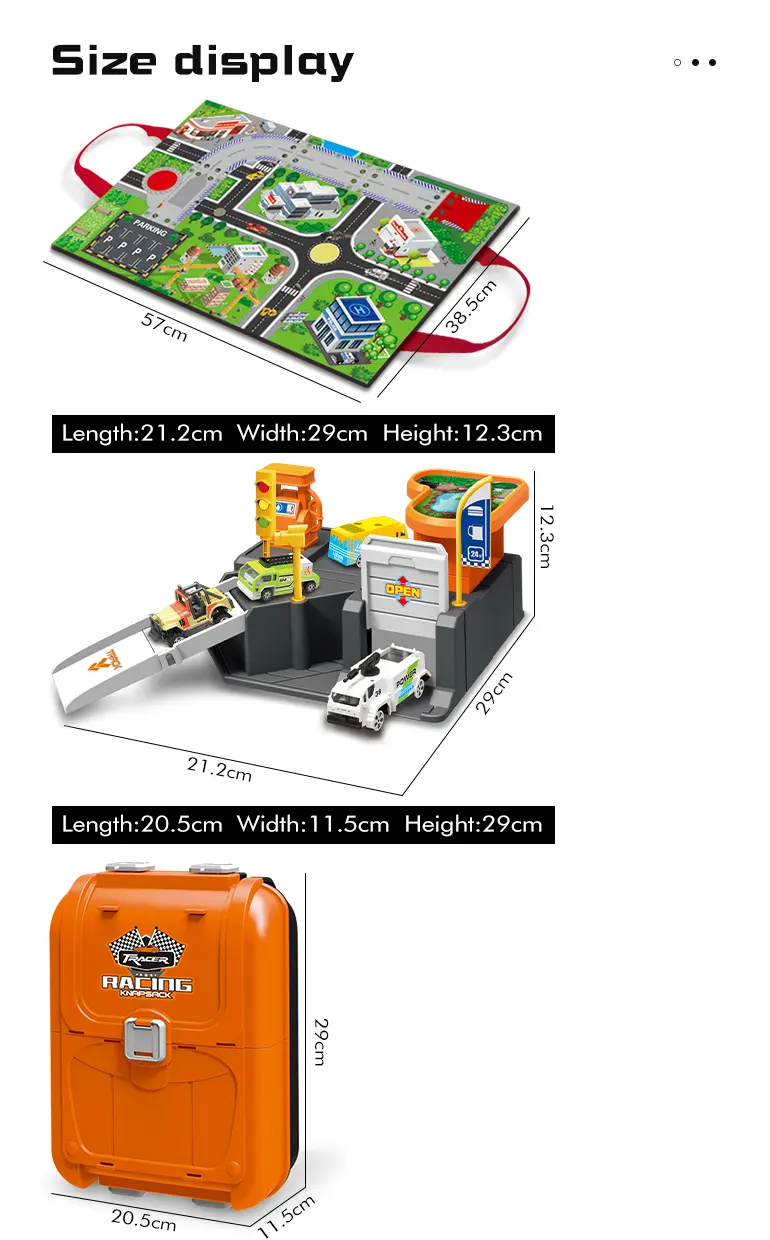 Parking Lot Backpack Toy Set, Diecast Racing · TV10543 · detail image 5 of 6