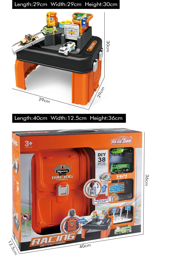 Parking Lot Backpack Toy Set, Diecast Racing · TV10543 · detail image 6 of 6
