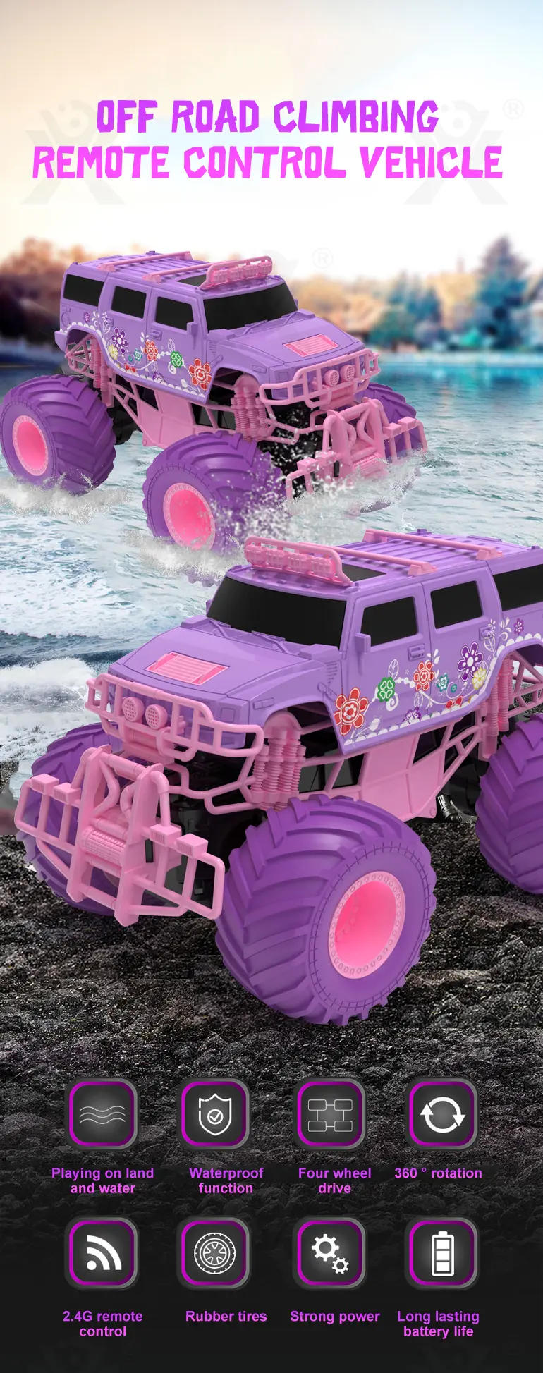 1:18 Hummer Bigfoot Climbing Vehicle Toy · TV10553 · detail image 1 of 8