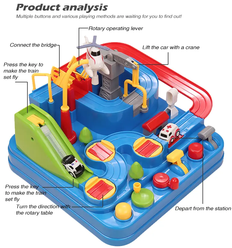 Car Adventure Track Game Toy With Six Operational Buttons · TV10544 · detail image 2 of 6