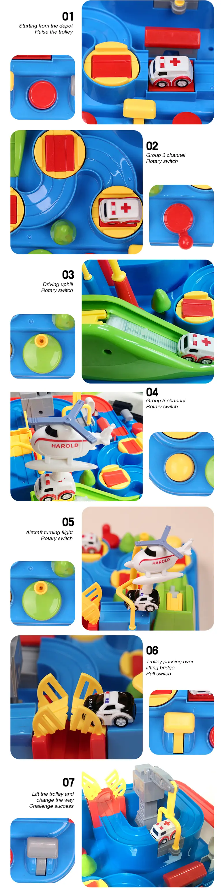Car Adventure Track Game Toy With Six Operational Buttons · TV10544 · detail image 3 of 6