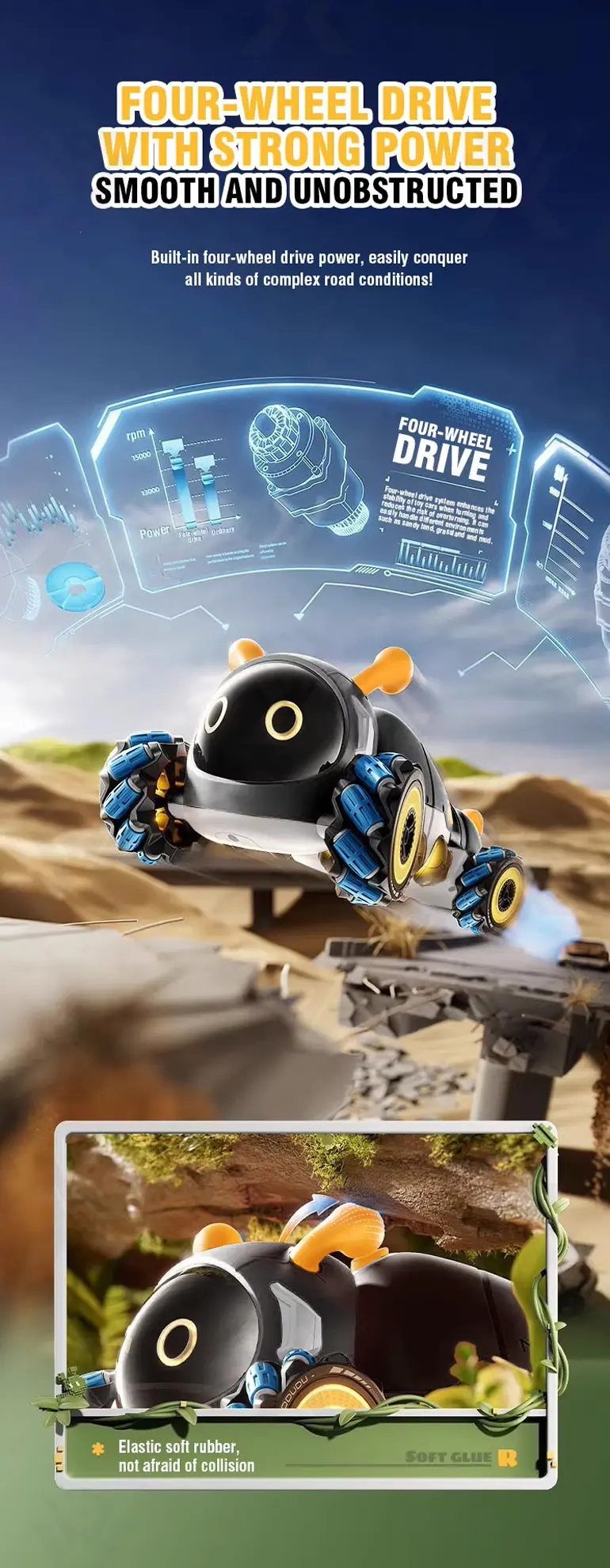 RC Bionic Raupe Stuntauto imitiert echte Raupenbewegung·TV10533·Detailaufnahme 8 von 10