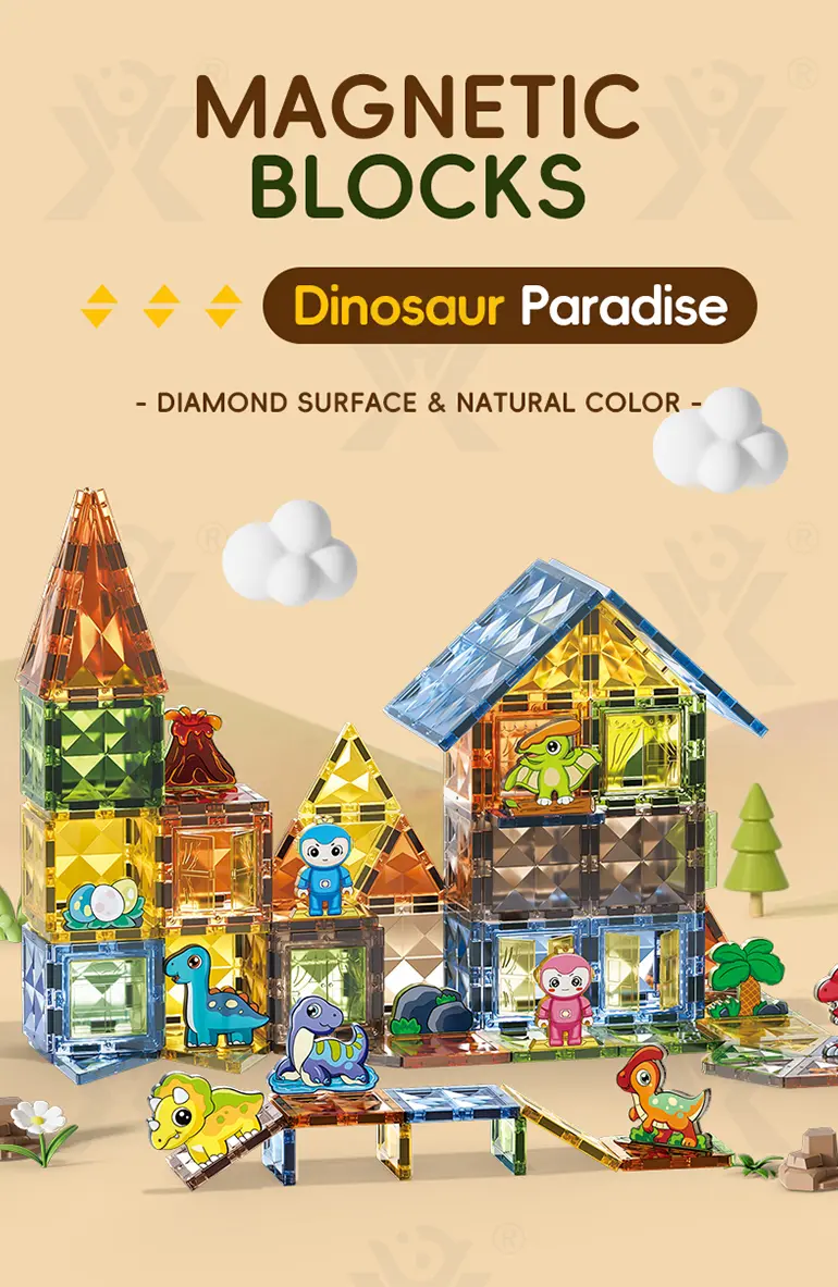 Dinosaur Park Magnetic Tiles Toy · TV10511 · detail image 1 of 14