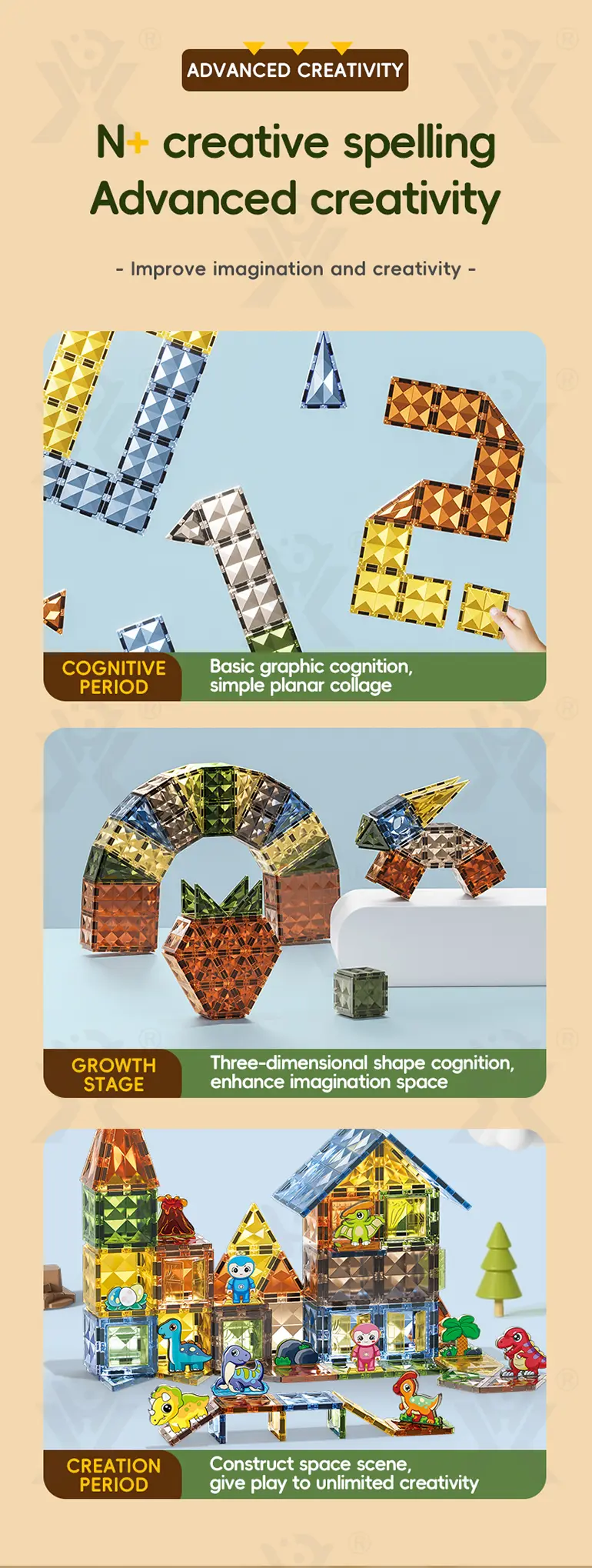 Dinosaur Park Magnetic Tiles Toy · TV10511 · detail image 3 of 14