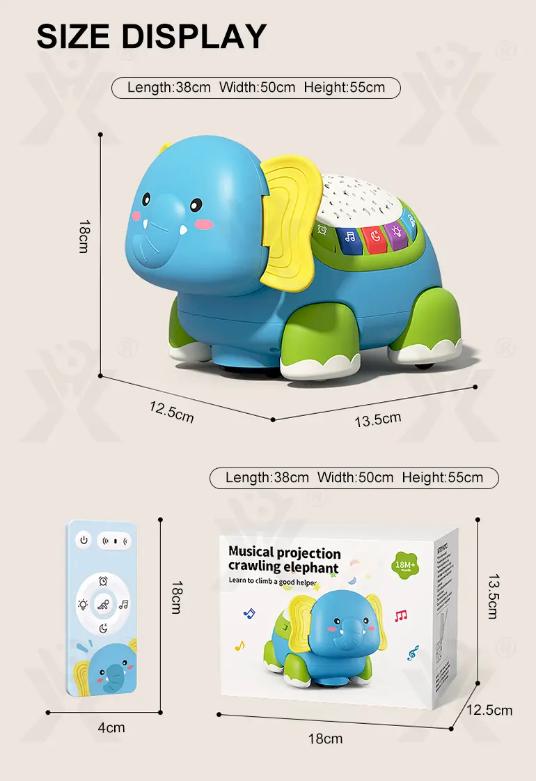 Smart RC Crawling Elephant for Guiding Your Baby to Crawl · TV10535 · detail image 12 of 12
