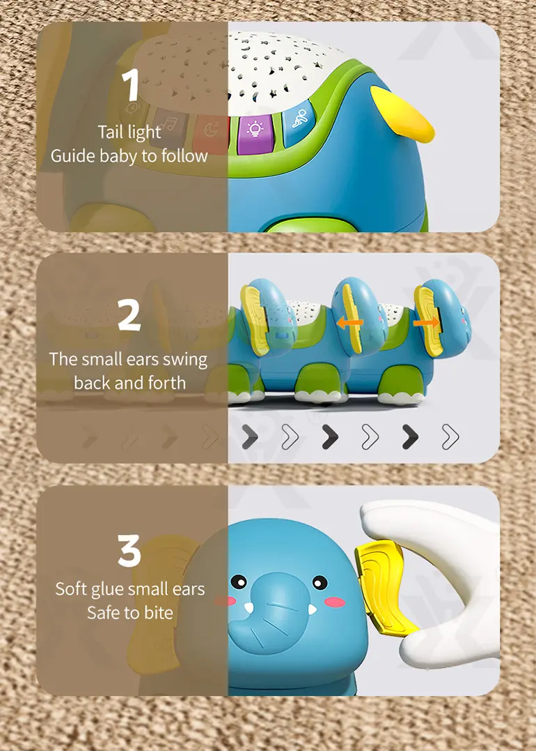 Smart RC Crawling Elephant for Guiding Your Baby to Crawl · TV10535 · detail image 4 of 12