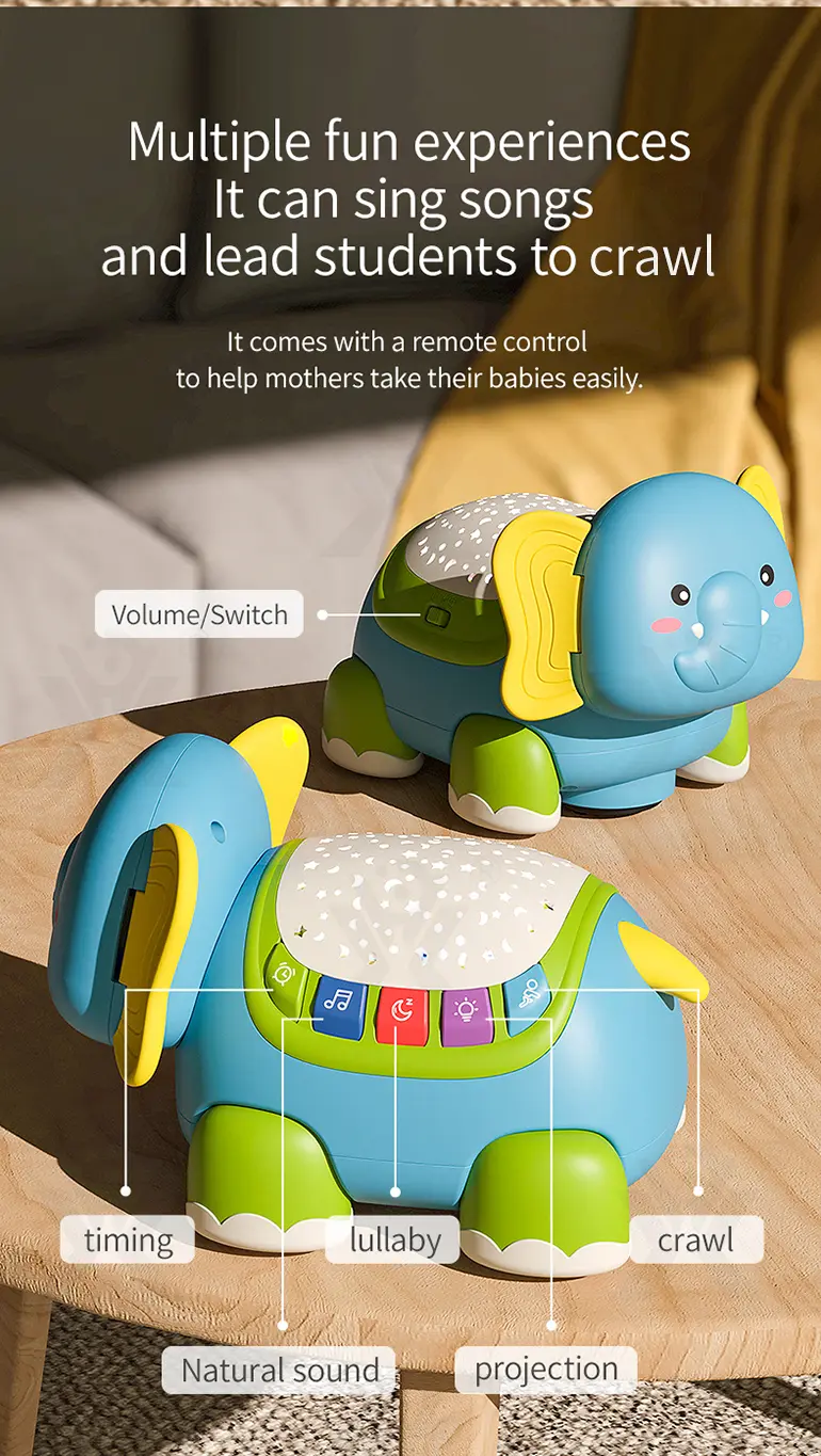 Smart RC Crawling Elephant for Guiding Your Baby to Crawl · TV10535 · detail image 5 of 12