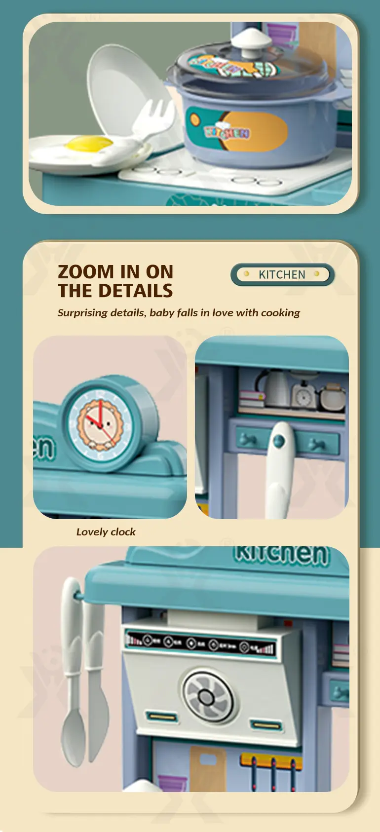 Pretend Play Kitchen Toy Kit With Light & Music · TV10545 · detail image 5 of 7
