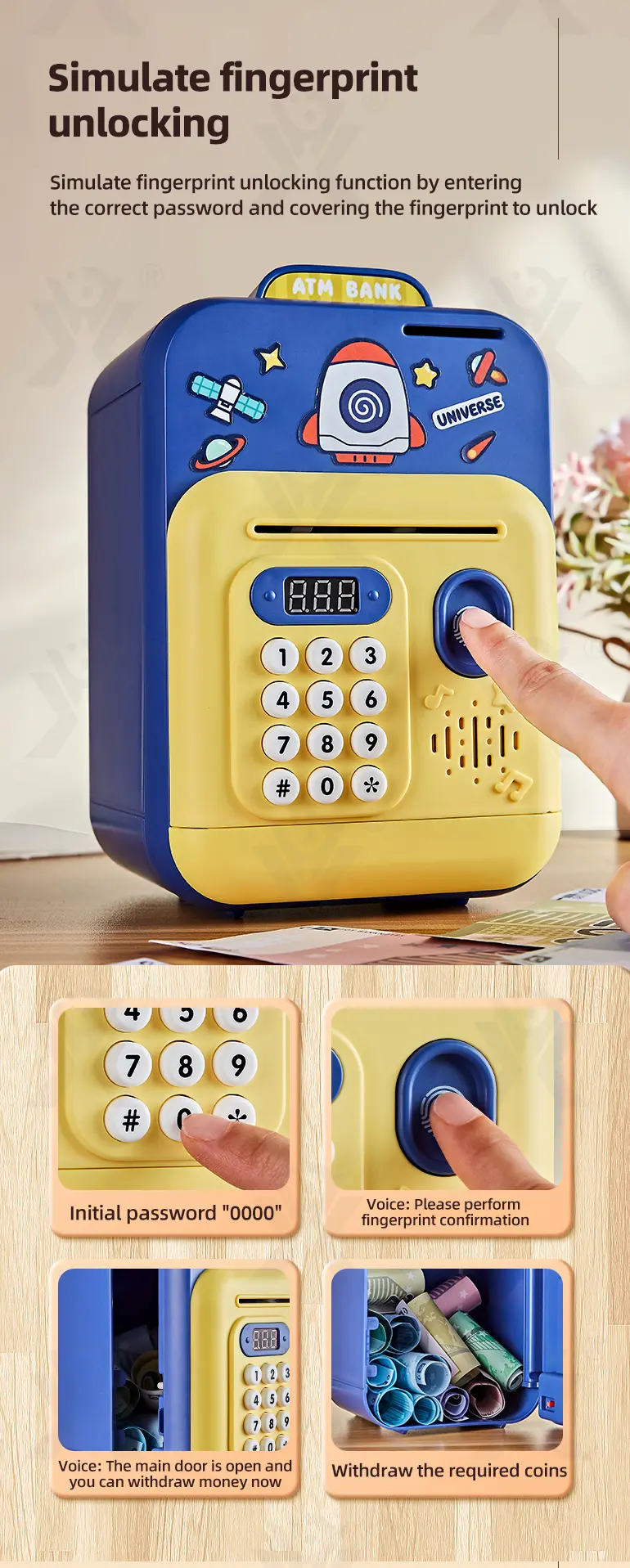 Cute Rabbit Deposit Toys with Intelligent Display · TV10526 · detail image 5 of 9