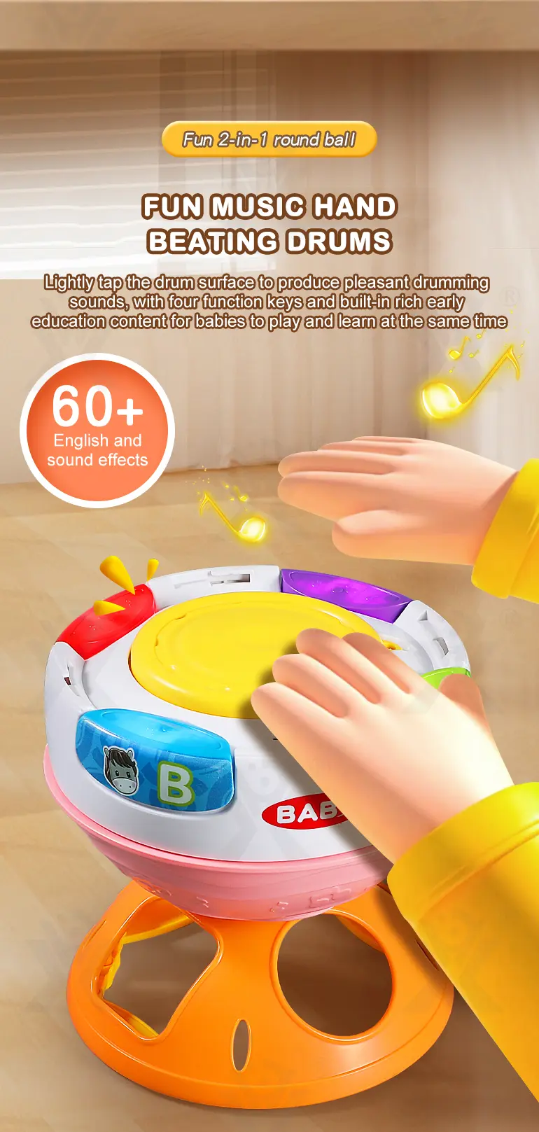 Interactive Crawling Ball Toy With Music and Learning Mode · TV10552 · detail image 4 of 11