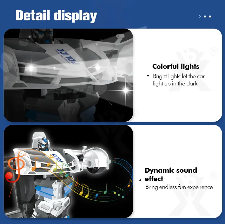 Police Car Transforming Toy with Lights and Music · TV10541 · detail image 3 of 5