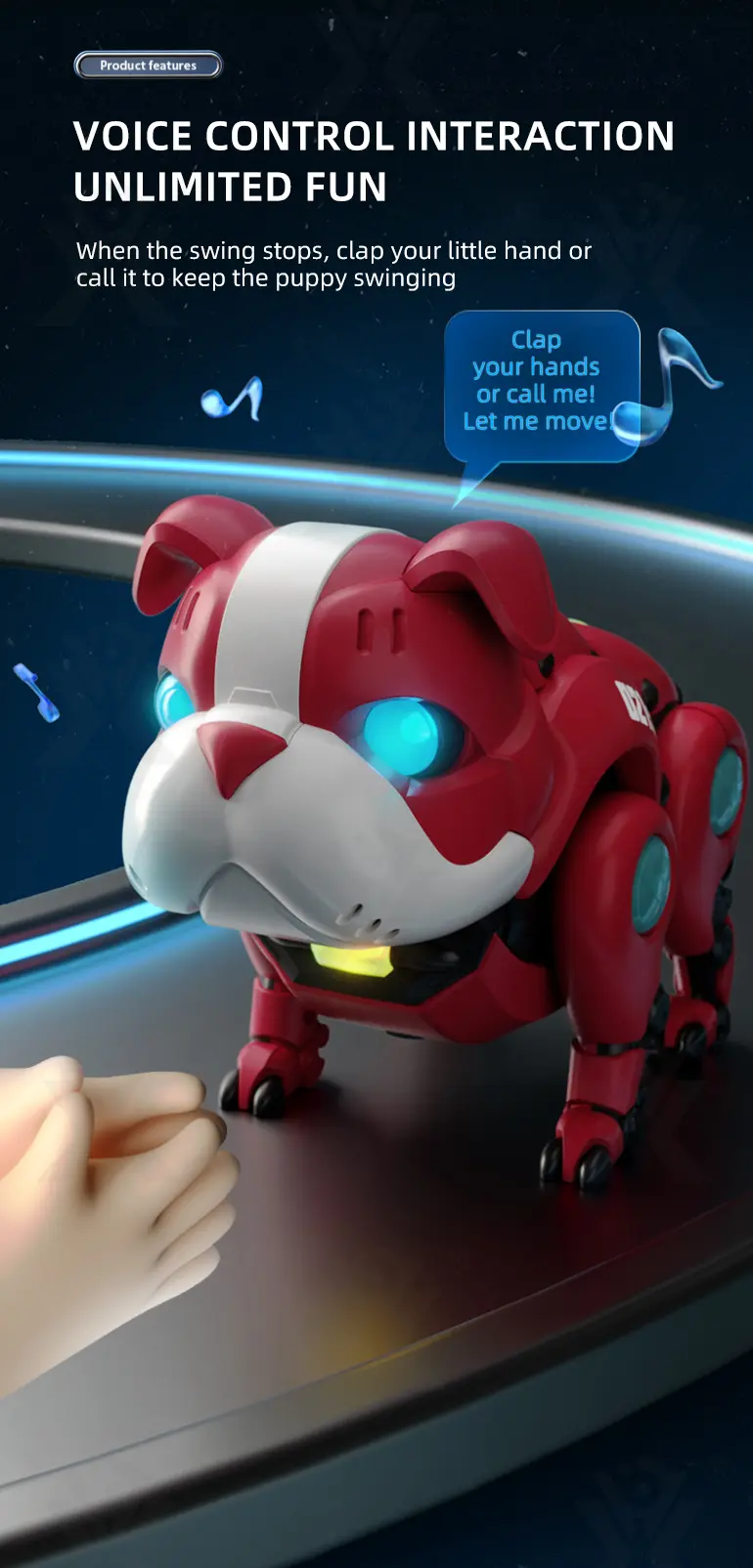 Smart Robot Dog Toy with Voice & Clap Activation · TV10452 · detail image 3 of 11