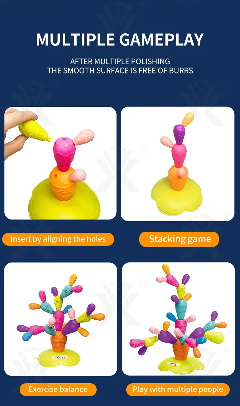 Montessori Cactus Spielzeug, stapeln und Balance spielen·TV10477·Detailaufnahme 4 von 9
