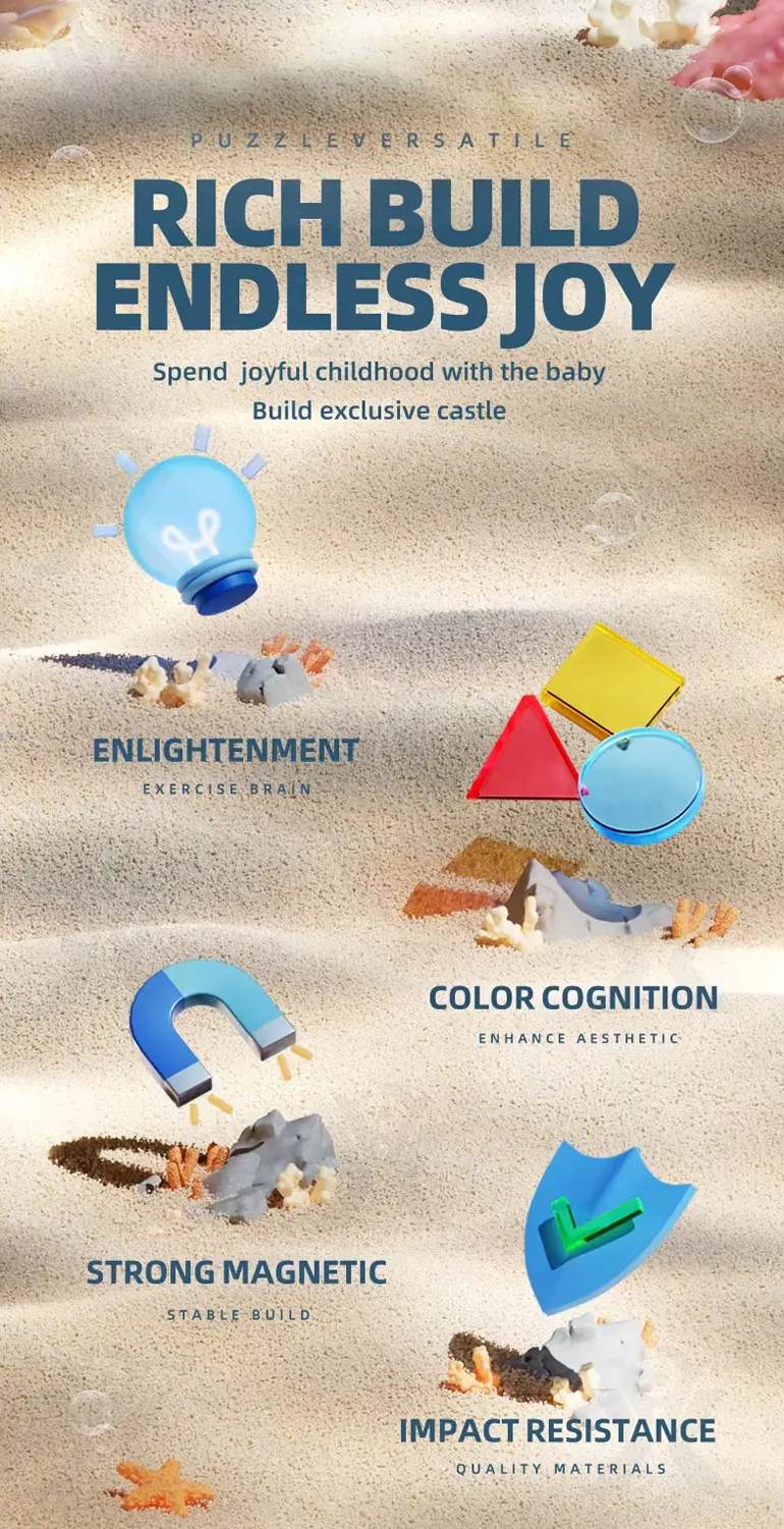 Colorful Ocean Series Magnetic Tile Set · TV10487 · detail image 2 of 8