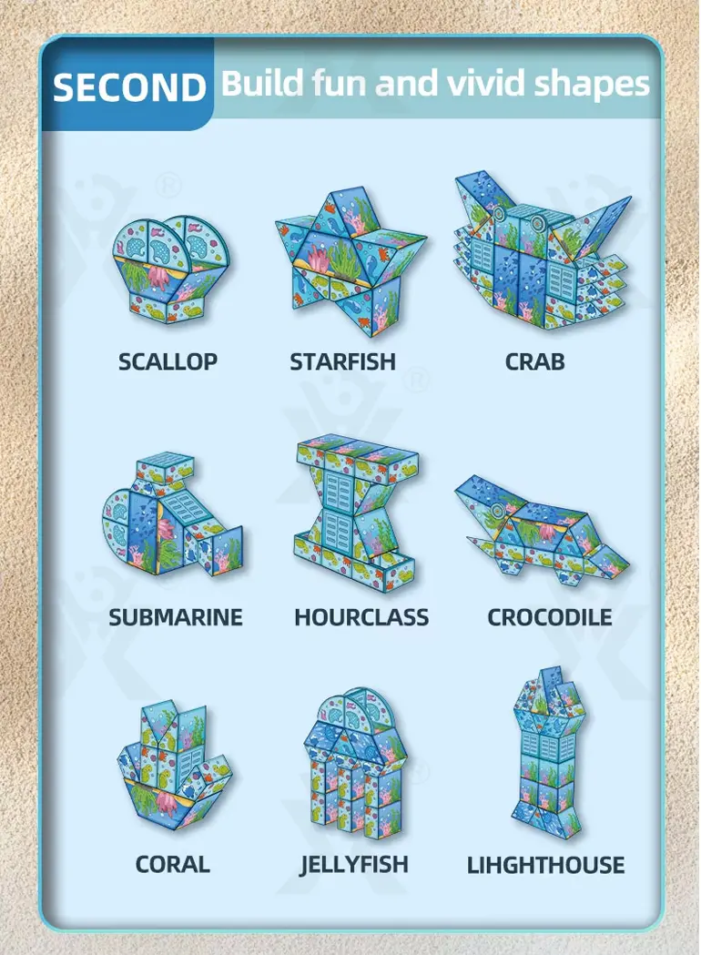 Colorful Ocean Series Magnetic Tile Set · TV10487 · detail image 4 of 8