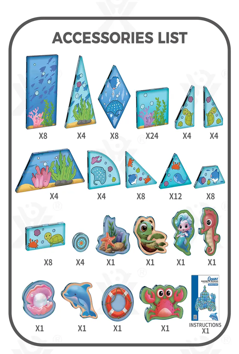 Colorful Ocean Series Magnetic Tile Set · TV10487 · detail image 8 of 8
